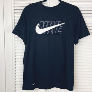 Nike Dri Fit Black Short Sleeve Shirt L